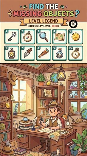 Explorer Challenge: Find the 10 Missing Items! 🤠🎒
