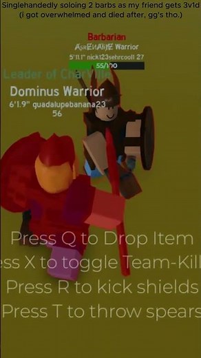 Roblox civilization survival game 2v5 vs barbarian