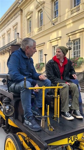 Rowan Atkinson Spotted Driving Vintage Steam Car in London 🚗✨