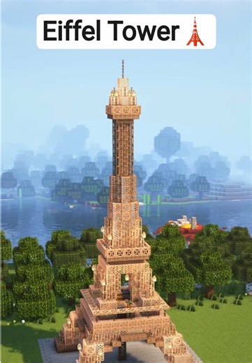 Minecraft Eiffel Tower🗼 #minecraft #minecrafttutorial #minecraftbuilding #minecraftbuilds