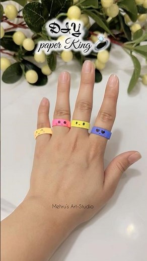 DIY paper Ring using Sticky notes|No glue 😍💍Easy Crafts #diy #craft #papercraft #shorts #handmade
