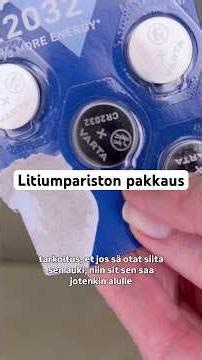 Litiumparistopakkauksen avaaminen. #pakkaussuunnittelijaouti
