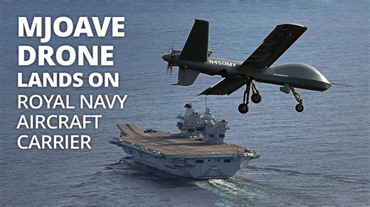 Historic Mojave Drone Landing on Royal Navy Carrier
