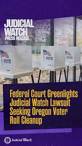 BREAKING: A federal court in Oregon ruled that its lawsuit filed on behalf of Judicial Watch, the Constitution Party of Oregon, and two registered voters to force the clean-up of Oregon’s voter rolls may proceed. “We applaud the court’s decision to allow our case to continue its effort to clean up voter rolls in Oregon. Judicial Watch now has three federal lawsuits against three states to clean up potentially millions of names from the voter rolls,” said Judicial Watch President @TomFitton. READ