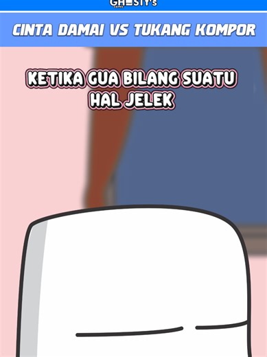 Cinta damai vs tukang kompor #ghostycomic