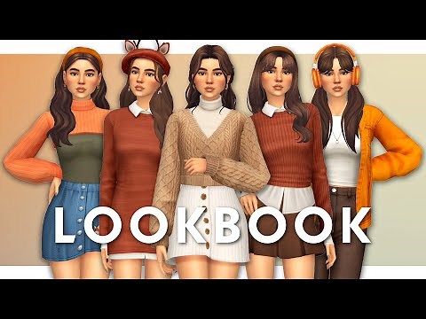 CC LOOKBOOK FOR FALL 🍂 | Sims 4 Create A Sim + CC LINKS!
