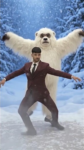 Yeti ❄️ & Me – Winter Ballet 🔥 #Shorts