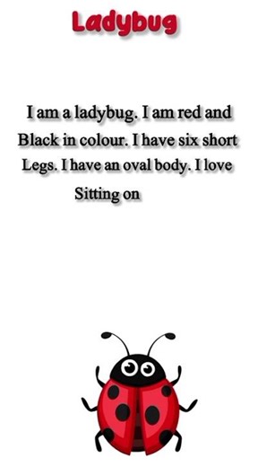 Ladybug Poem | Nursery Rhymes | Ladybug Song/ Kids learn TV