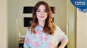 O novo Tampax Compak Pearl é tão fácil de aplicar que poderás colocá-lo #en6segundos. Não é verdade, María? | Evax & Tampax Portugal