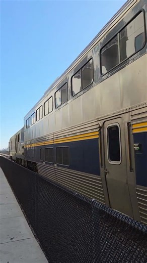 Amtrak Surfliner SC-44 Charger 2114 Shoves a Northbound Train Out of Oceanside, CA