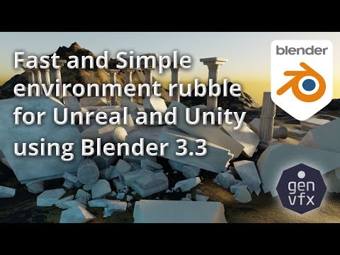 ONE BY ONE: The FAST and SIMPLE way to make environment rubble for Unreal and Unity on Blender!