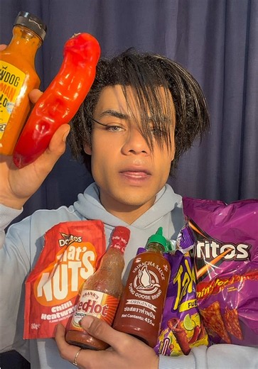 99% hot sauce and 1% pepper 😭🥵 #fyp #mukbang #spicy | Spicy Food