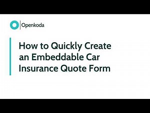 How to Quickly Create an Embeddable Car Insurance Quote Form