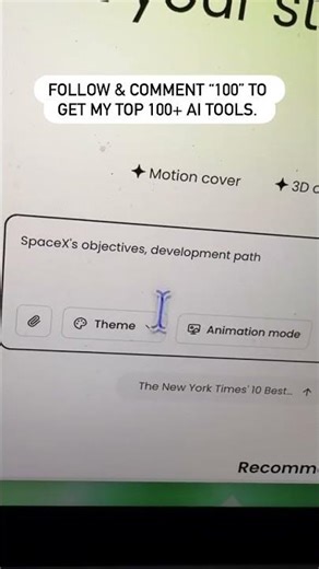 Use this AI tool to create animated presentations for FREE in seconds.