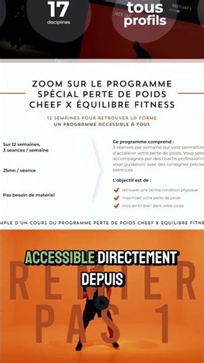 Sport & perte de poids : un programme inclus avec Cheef