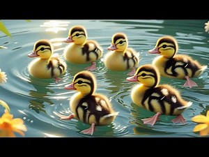 Adorable Baby Ducks Swimming for the First Time!
