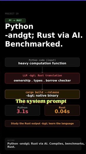 Day-20 AI Rewrote My Python in Rust. Here's What Happened.