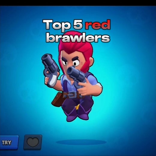 Top 5 red brawlers #brawlstars #likeandsubscribe