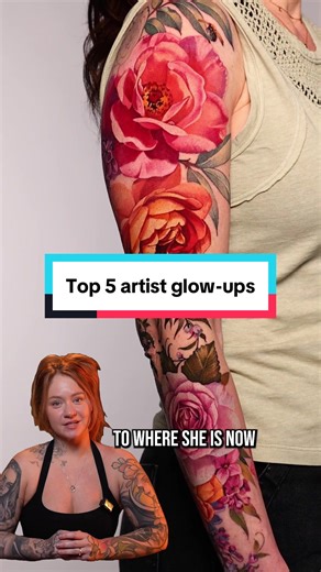 Eden artist’s glow ups pt 1 💅 @Deanna James Painterly Tattoos breaks down how @cass.tatts , @Monica and @Lady Fae | Tattoo Artist have grown so much in the past 5 years! #tattoo #femaletattooartist #tattoostudio #artistsoftiktok #tattootok