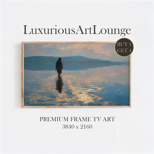 Religious Easter Decor Walking on Water Jesus Art Holy Week Christian Wall Decor Samsung Frame TV 4K Download Spiritual Biblical Gift - Etsy