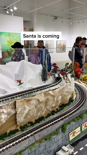 Festive Christmas Train Set Featuring Santa Claus