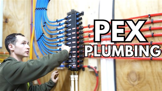 Water supply piping with PEX home run manifold setup