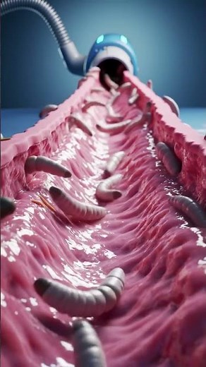 Ascaris Parasite in the Colon | 3D Medical Animation of Intestinal Worm Infection