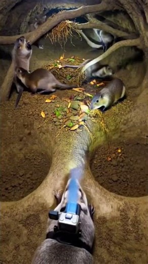 Gopher POV Inside Underground Burrow #microcamera #insectpov #wildlife