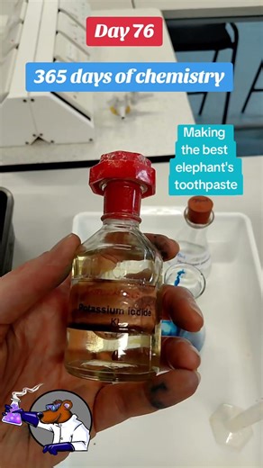 Day 76 - 365 days of chemistry - The best elephant toothpaste ever! #science #stem