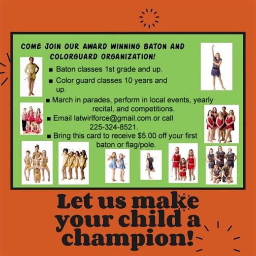 It's back to baton and color guard time!