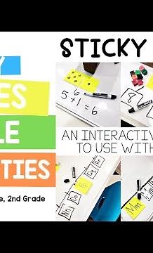 Letters, Phonics and Math Activities using Sticky Notes for Kindergarten, 1st Grade, 2nd Grade