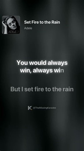 Adele - Set Fire to the Rain (Lyrics) #Shorts