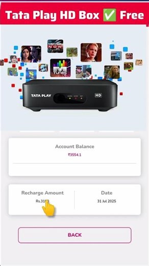 Tata Play (Tata Sky) HD Box ✅ Free ₹ 3100 में 3600 Cashback ✅