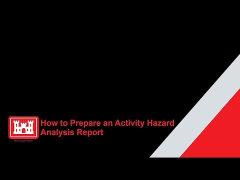 How to Prepare an Activity Hazard Analysis Report