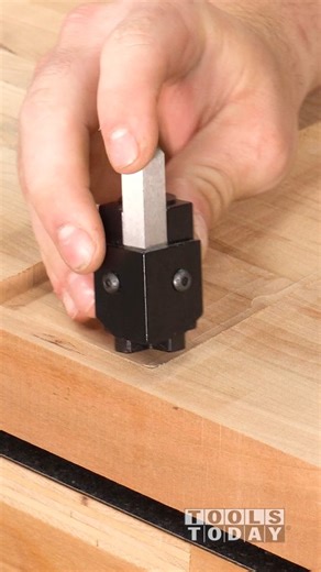 ToolsToday on Instagram: "Squaring up the corners for these steel legs using the Timberline 3420 Corner Chisel, available from @toolstoday. This is a super quick and easy way to square off the corners so a piece can slide in and required less than a second or two with a chisel to remove the remaining waste, definitely a time saver! #maker #woodshop #woodworking"