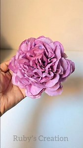 Realistic Peony Flower 🌸 Made with Tissue Paper | Easy DIY Paper Flower #youtubeshorts #handmade