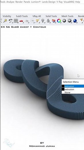 Rhino - EX 56 - SubD sweep + Contour