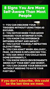 8 Signs You Are More Self-Aware Than Most People #psychologyfacts #humanbehavior #psychologyshorts