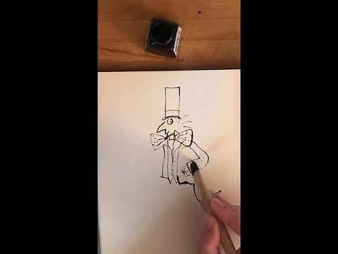 Drawing along with Quentin Blake