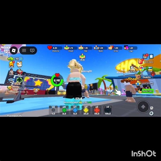 playing ROBLOX GYM SIMULATER by ROBLOX YT 777 PLEASE DO SUBSCRIBE