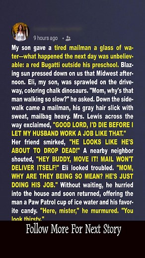 My son gave a tired mailman a glass of cold water — a simple act I’ll never forget. ❤️😊 #KindnessMatters #SpreadJoy | FrameShift Story