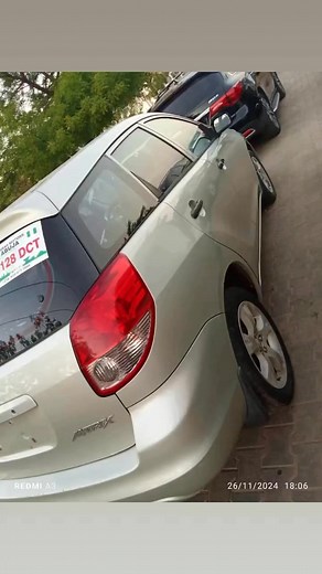 JUST ARRIVED 📌📌📌 An Extremely Clean Very Sharp Foreign Used Toyota Matrix 2004 Model With Custom Duty Paid in an Excellent Condition. ☑️Key Entry ☑️Duty (2025) ☑️Pure First Body ☑️Nationwide Delivery ☑️Accident free ☑️Low Mileage 🗞️Price:11Million Only 🇳🇬Location: Abuja | Comr Chinny Anthony