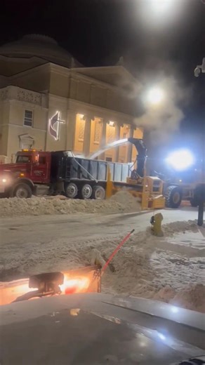This is crazy satisfying to watch! That blower is a beast #snow #snowremoval #snowblower #onsnow