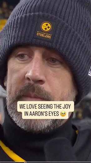 Aaron Rodgers emotional after the win 🥹
