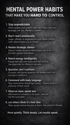 8 Mental Power Habits That Make You Impossible to Control