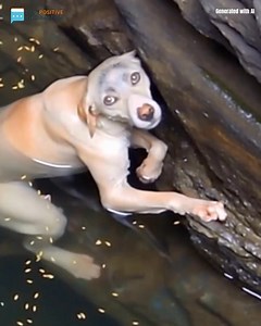 A dog struggles in the water, clinging to hope — wait until you see her reaction when help finally comes… 🥺 (check in the first comment👇) | Happy Paws