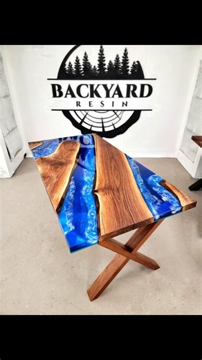 Backyard Resin | Stunning Ocean Table with New Wooden Legs 🌊🪵 LInk In Bio For A Table Quote 👆 . #epoxytable ##epoxy #resin #Ocean #oceanview #beachhouse... | Instagram