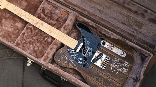 Unique Signed Leadmill Dancefloor Guitar