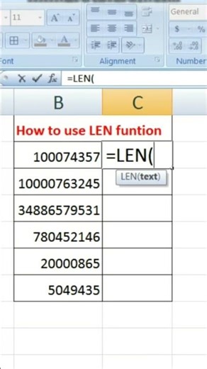 How to use LEN function in Microsoft Excel/ Microsoft Excel part 48 / Learnbusinesskc3