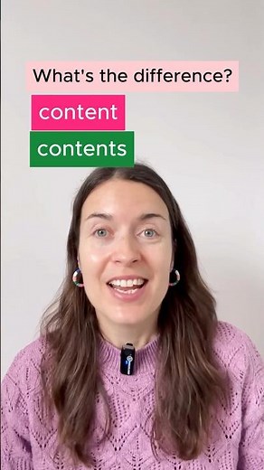 Content and contents - what’s the difference in English?